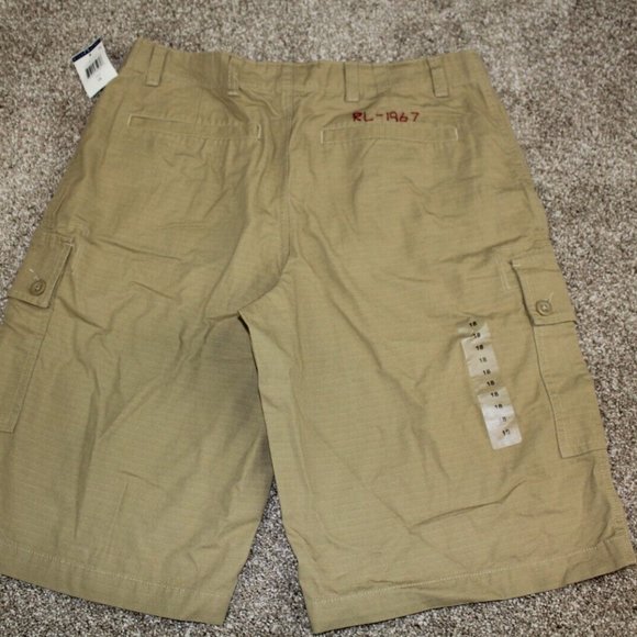 Polo Ralph Lauren Khaki Tan Cargo Shorts Chino Youth Boys Size 18 NWT - Picture 5 of 8
